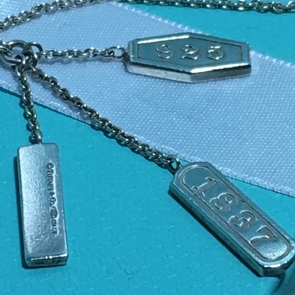 TIFFANY & CO. ELEMENTS DANGLE 1837 NECKLACE - 16"